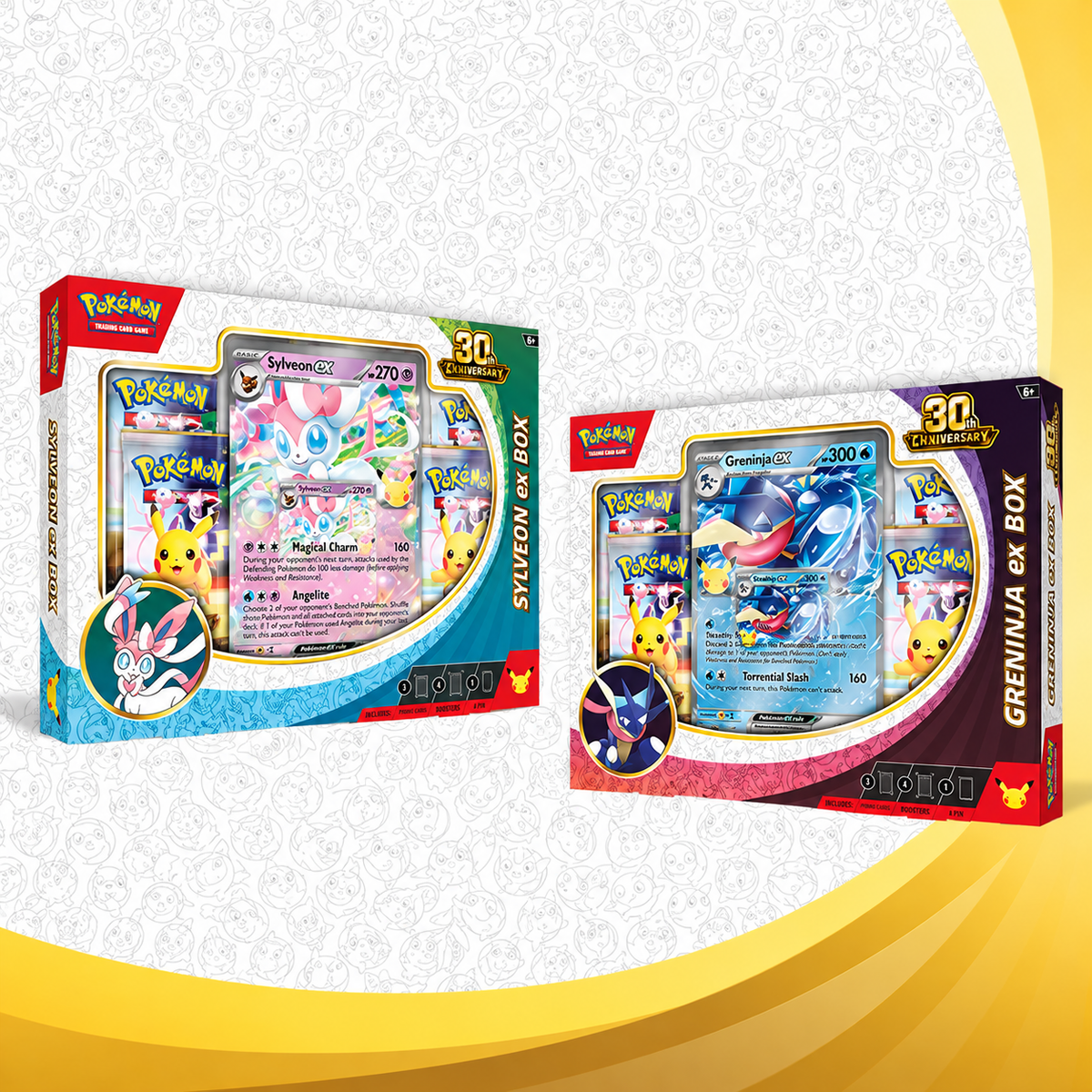 Pokémon TCG: 30th Celebration Sylveon ex Box and Greninja ex Box