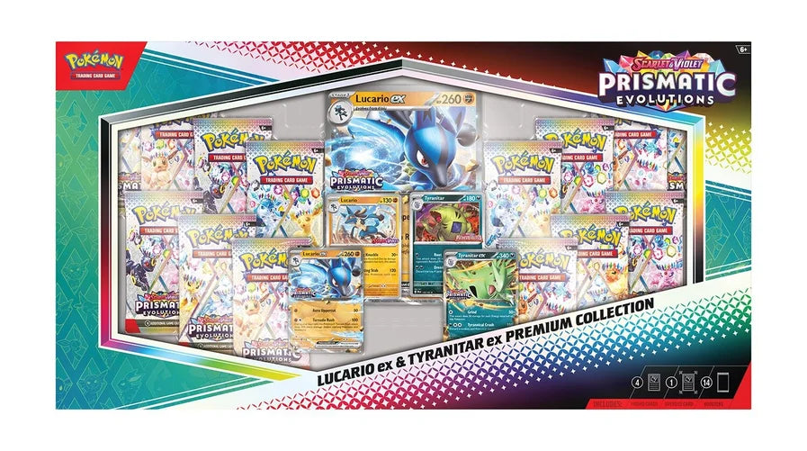 Prismatic Evolutions Lucario ex & Tyranitar ex Premium Collection Daimonji Prismatic Evolutions Lucario ex & Tyranitar ex Premium Collection Daimonji