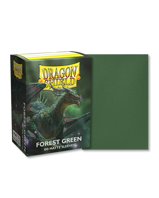 Dragon Shield 100 - Standard Deck Protector Sleeves - Matte Forest Green