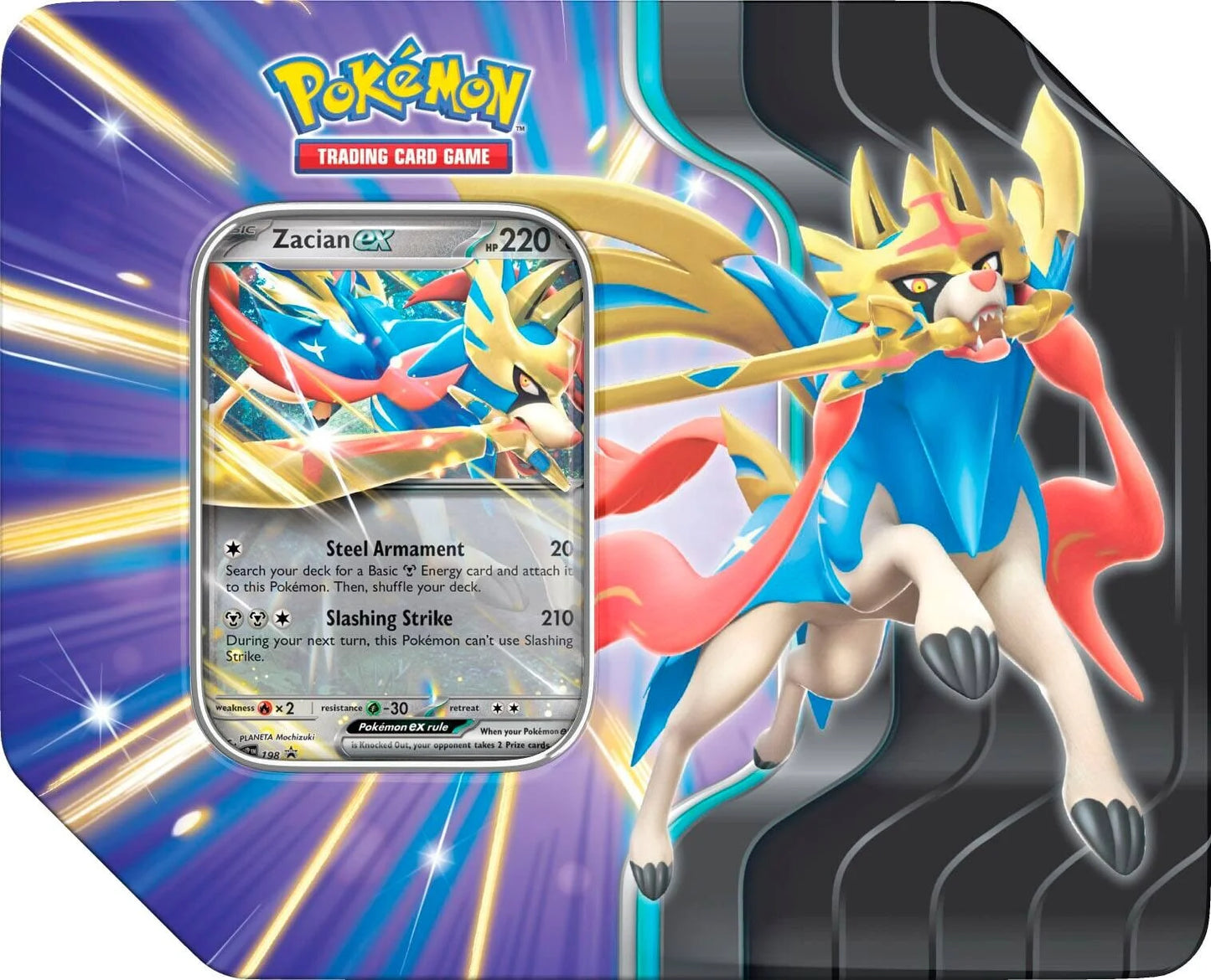 Pokémon TCG: Slashing Legends Tin - Zacian EX [5 Pack]