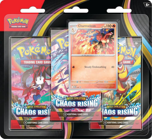 [ME04] Mega Evolution - Chaos Rising 3 pack blister (Charmeleon)