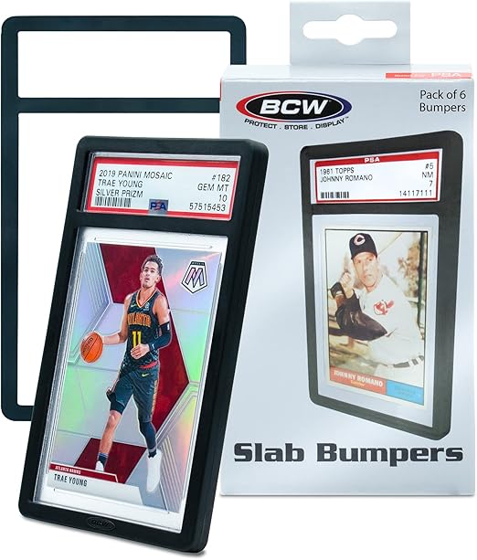BCW Graded Card Slab Bumpers - Black - for Standard PSA Slab Case