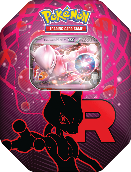 Pokémon TCG:  Team Rocket Tin - Mewtwo EX [4 Packs]