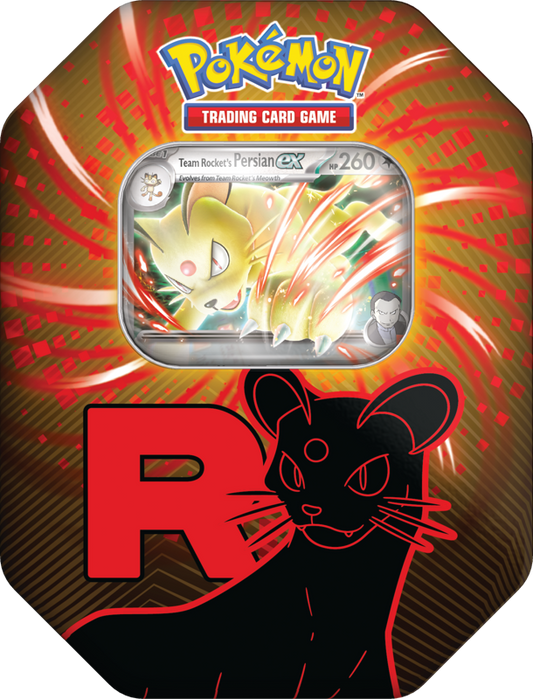 Pokémon TCG:  Team Rocket Tin - Persian EX [4 Packs]