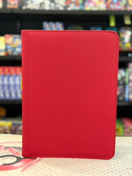 Engarde - 3x3  Pocket Premium Leather Binder (Red)