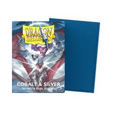 Dragon Shield - Cobalt and Silver - Matte Dual Sleeves