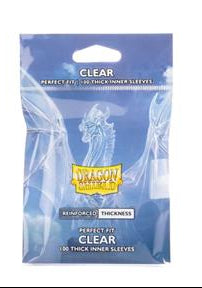 Dragon Shield 100 - Perfect Fit Thick Deck Protector Sleeves - Clear