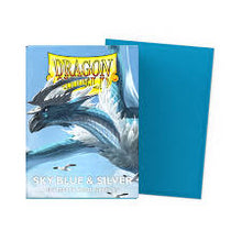 Dragon Shield 100 - Standard Deck Protector Sleeves - Sky Blue & Silver - Matte Dual Sleeves
