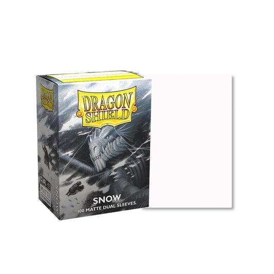 Dragon Shield 100 - Standard Deck Protector Sleeves - Snow Dual Matte